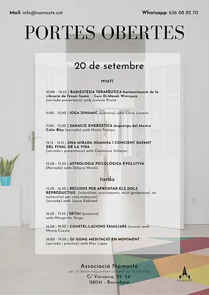 Associació Namaste, des del seu propi web
